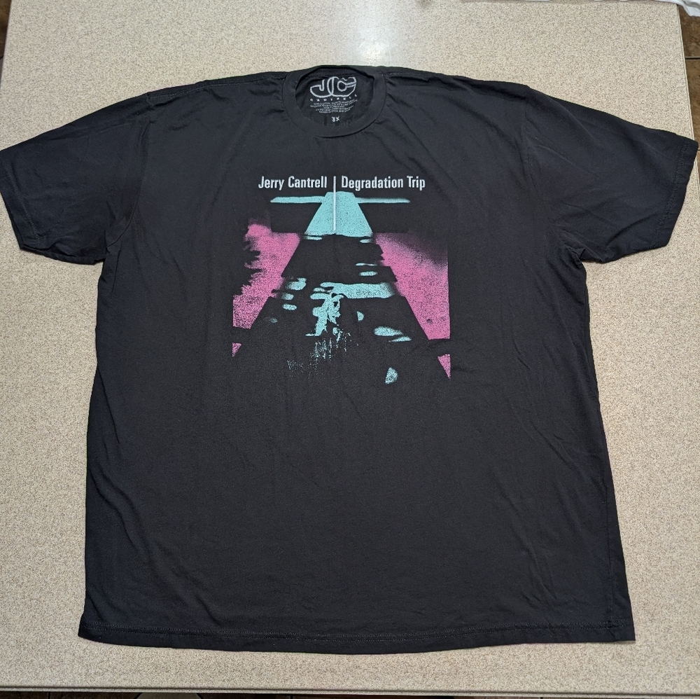 Jerry Cantrell Degradation Trip Album Modern Black T-shirt 3XL